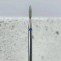 Diamond nail drill bit Staleks, shape “Flame safe” blue (diameter 1.6 mm) - All Pro Beauty