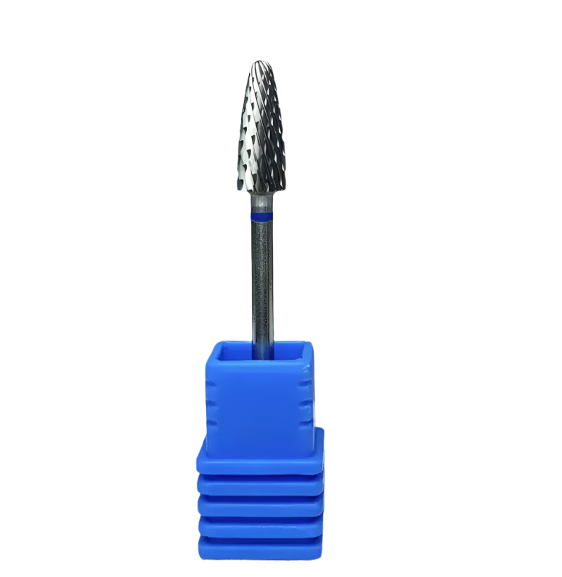 LEFT HANDED (Reversible) carbide nail drill bit  blue, NISIMA, Korea - All Pro Beauty