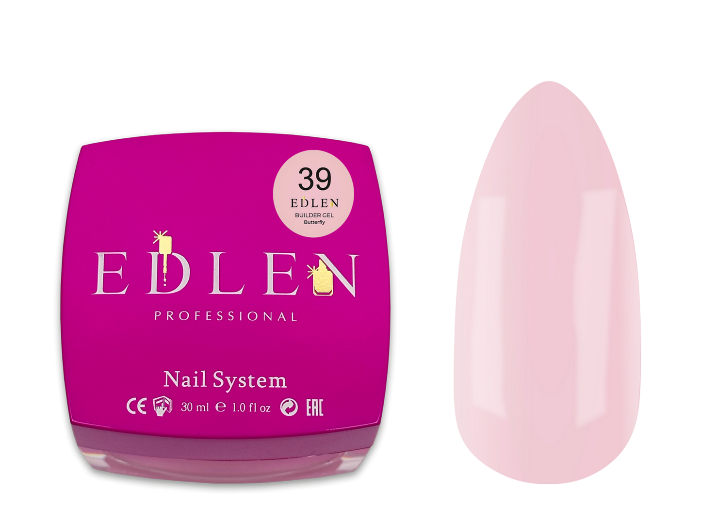 Builder gel Butterfly Edlen №39 30ml - All Pro Beauty