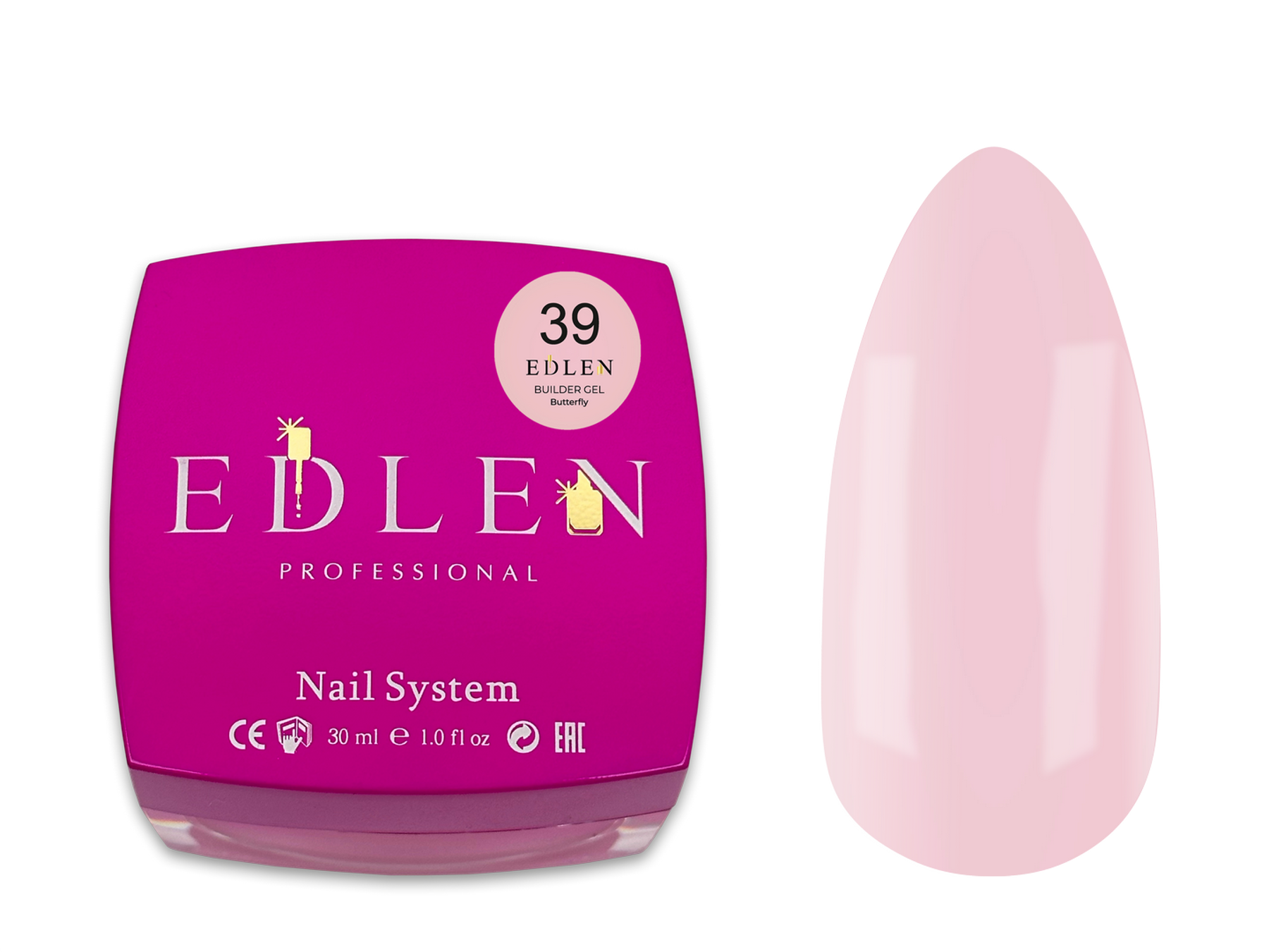 Builder gel Butterfly Edlen №39 30ml - All Pro Beauty