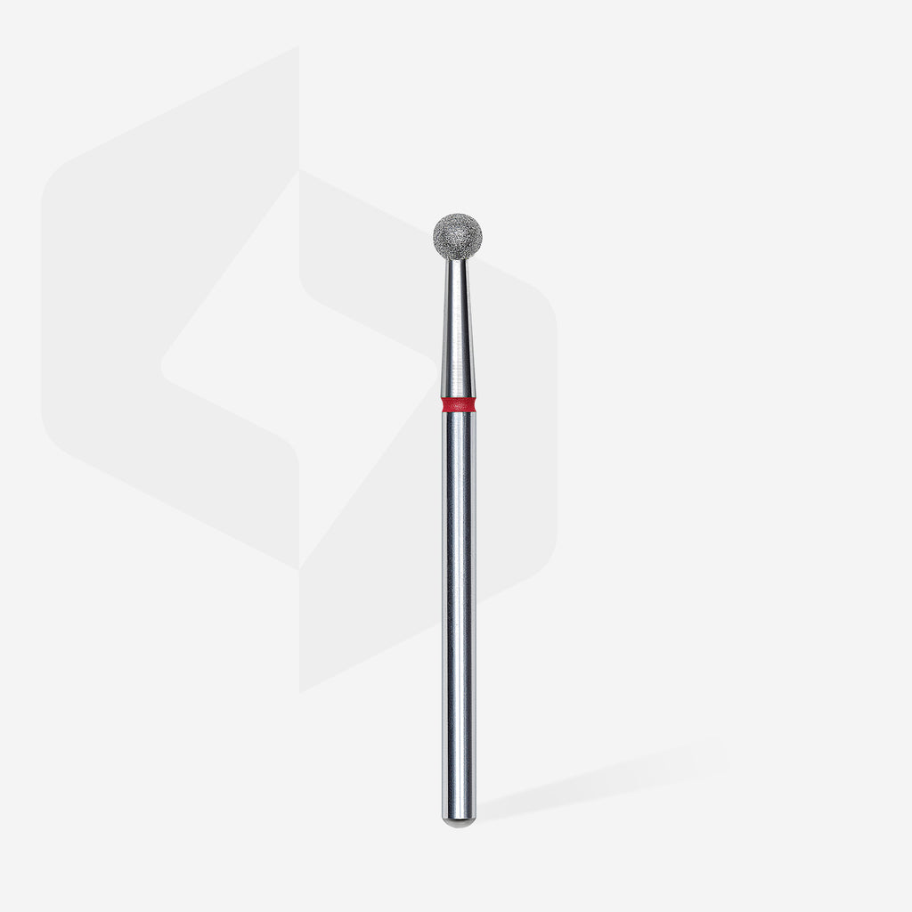 STALEKS Diamond nail drill bit ball red EXPERT head diameter 3,5 mm