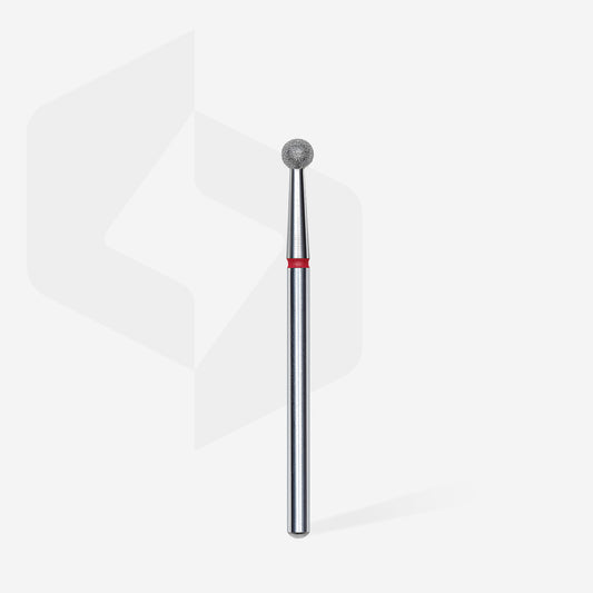 STALEKS Diamond nail drill bit ball red EXPERT head diameter 3,5 mm