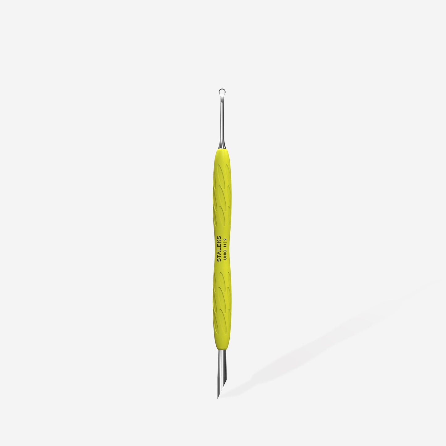 Staleks Pro UNIQ 11 Type 2 Pusher Gummy with yellow silicone handle (PQ-11/2y)