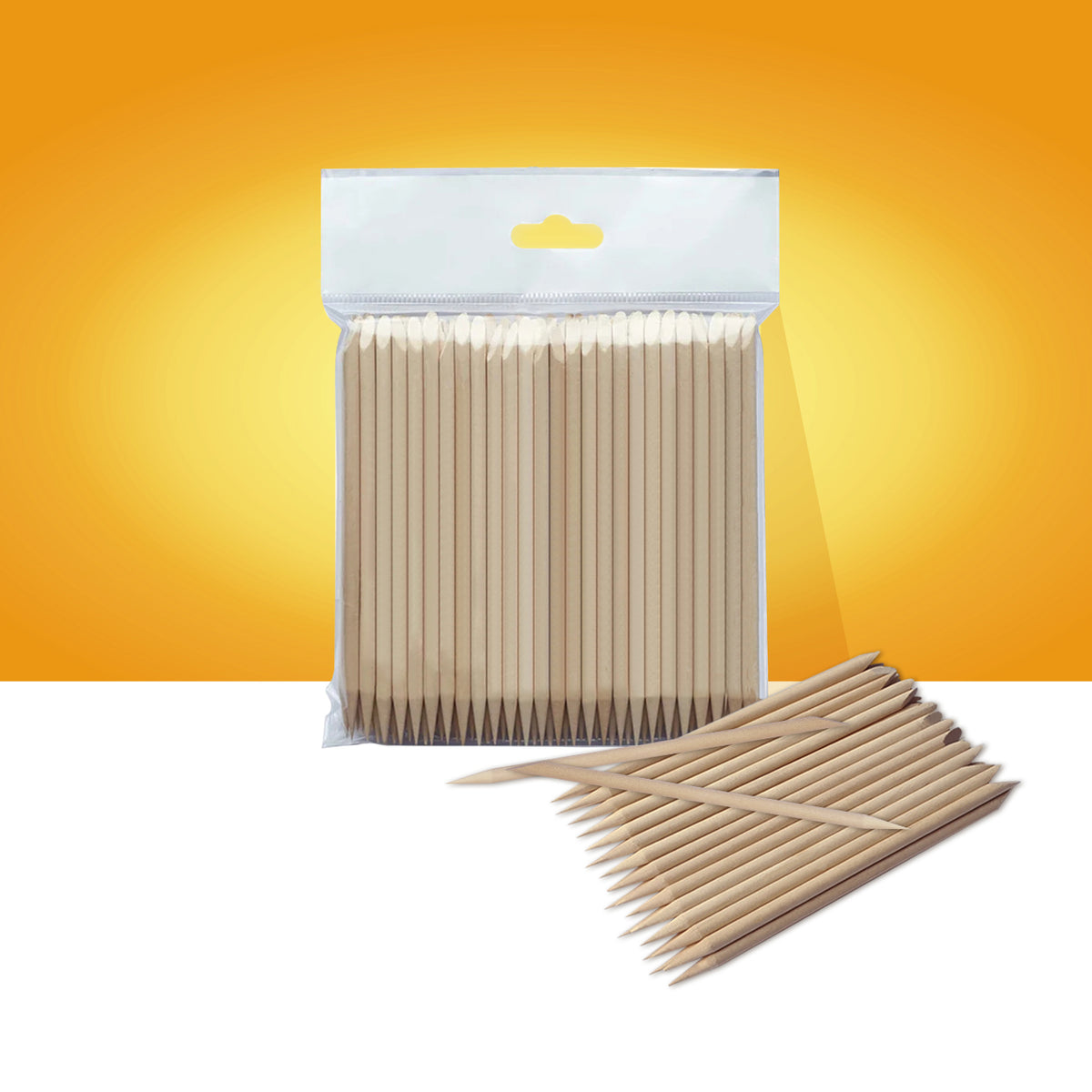 STALEKS Orange stick EXPERT wooden 110 mm (100 pcs) - All Pro Beauty