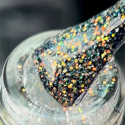 SAGA CRUSH  (transparent with holographic shimmer, cat's eye), 10 ml - No09 - All Pro Beauty