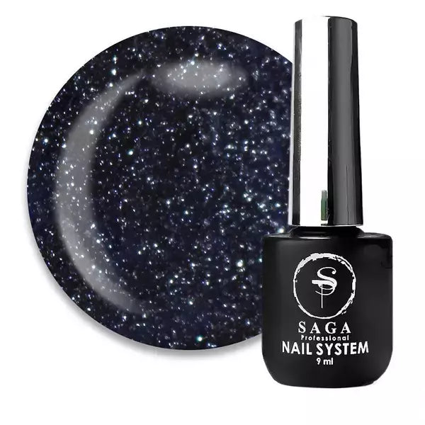 Saga Professional Fiery Gel-polish No44 Black (9ml) - All Pro Beauty