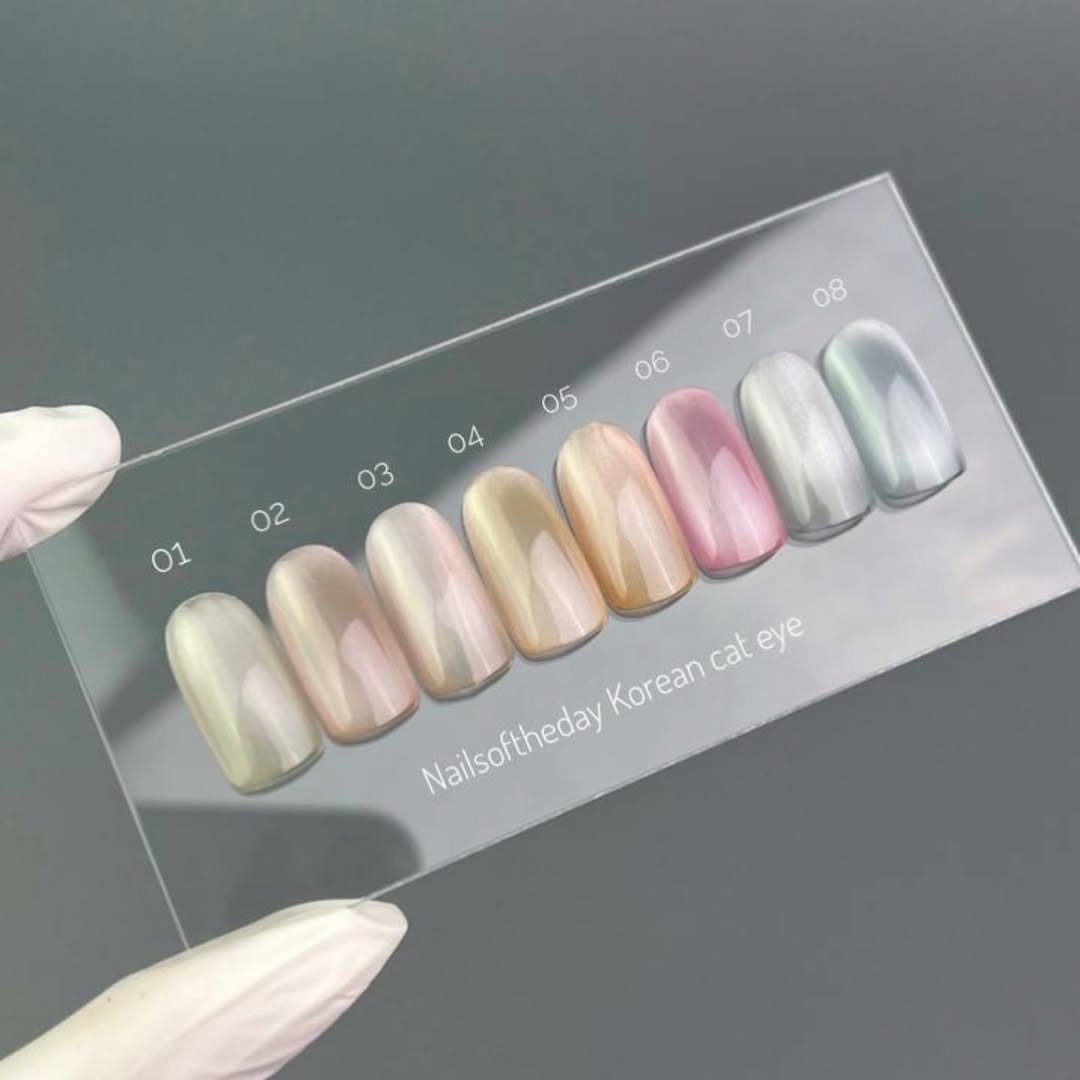 NAILSOFTHEDAY Korean cat eye 06 – gray-blue cat eye gel polish, 10 ml