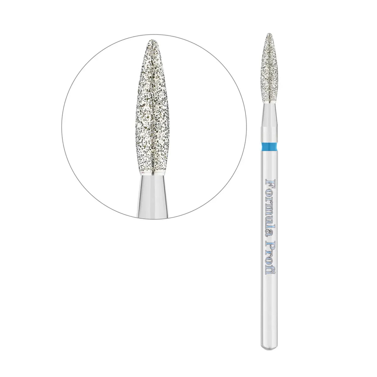 Diamond nail drill bit sharp flame 0.21 Blue  Formula Pro - All Pro Beauty