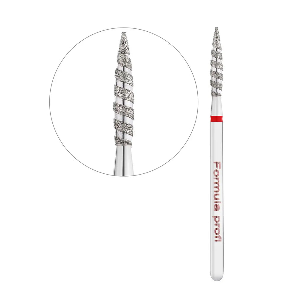 Diamond nail drill bit  Tornado Red 0.23 Formula Pro - All Pro Beauty
