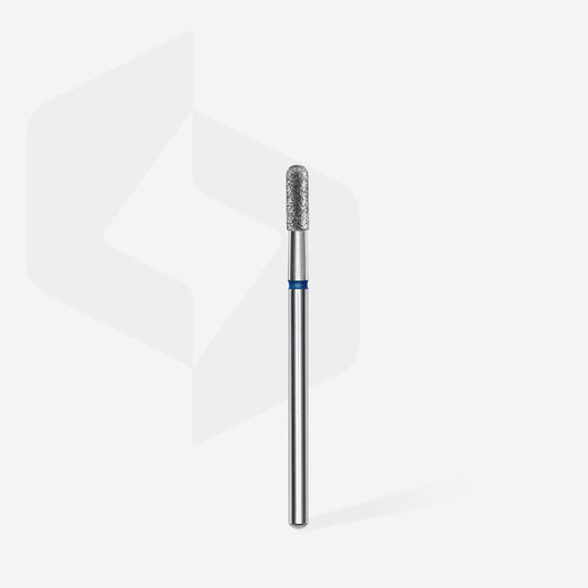 STALEKS  Diamond nail drill bit rounded cylinder blue EXPERT head diameter 2,3 mm / working part 6,5 mm