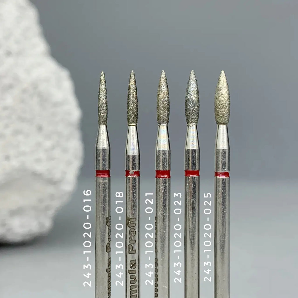 Diamond nail drill bit sharp flame 0.23 Red Formula Pro - All Pro Beauty