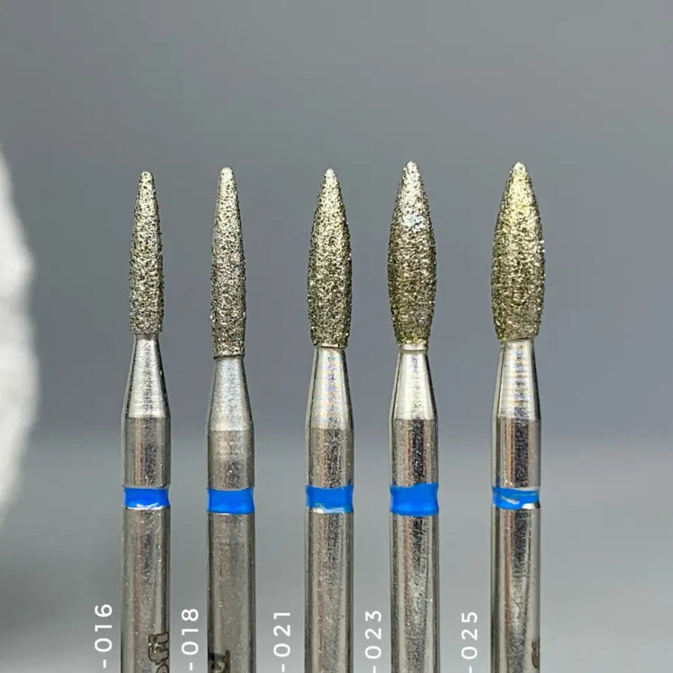 Diamond nail drill bit sharp flame 0.21 Blue  Formula Pro