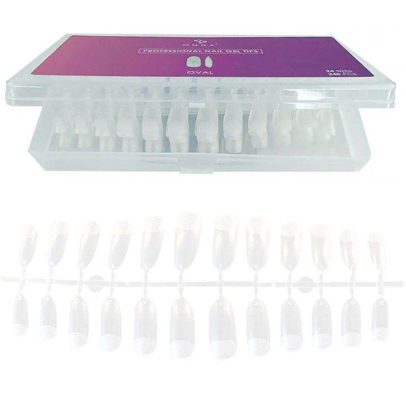 Professional Nail Gel Tips Oval, 240pcs - All Pro Beauty