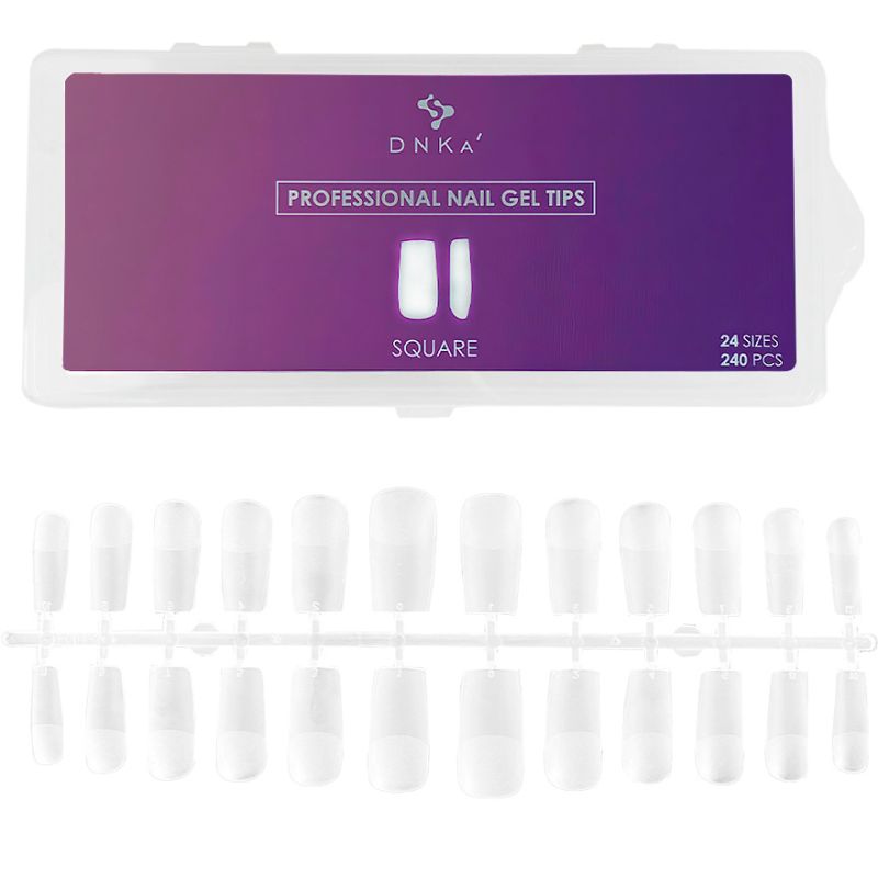 DNKa' Professional Nail Gel Tips Square, 240pcs - All Pro Beauty
