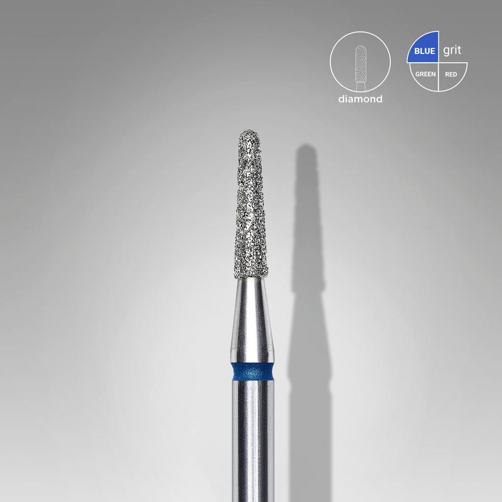 STALEKS  Diamond nail drill bit frustum blue EXPERT head diameter 1,8 mm / working part 8 mm - All Pro Beauty
