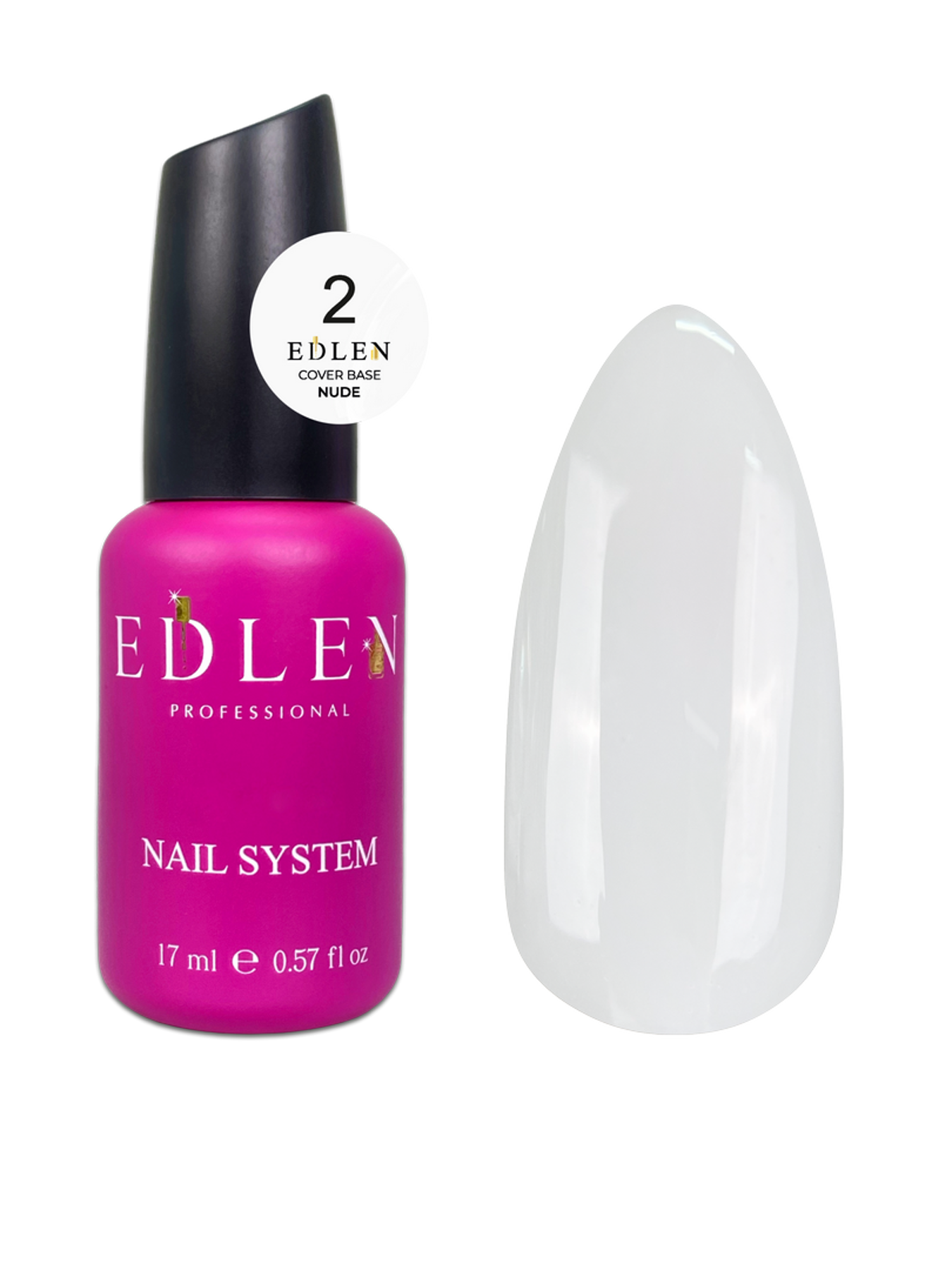 Cover base Nude Edlen №02 17ml - All Pro Beauty