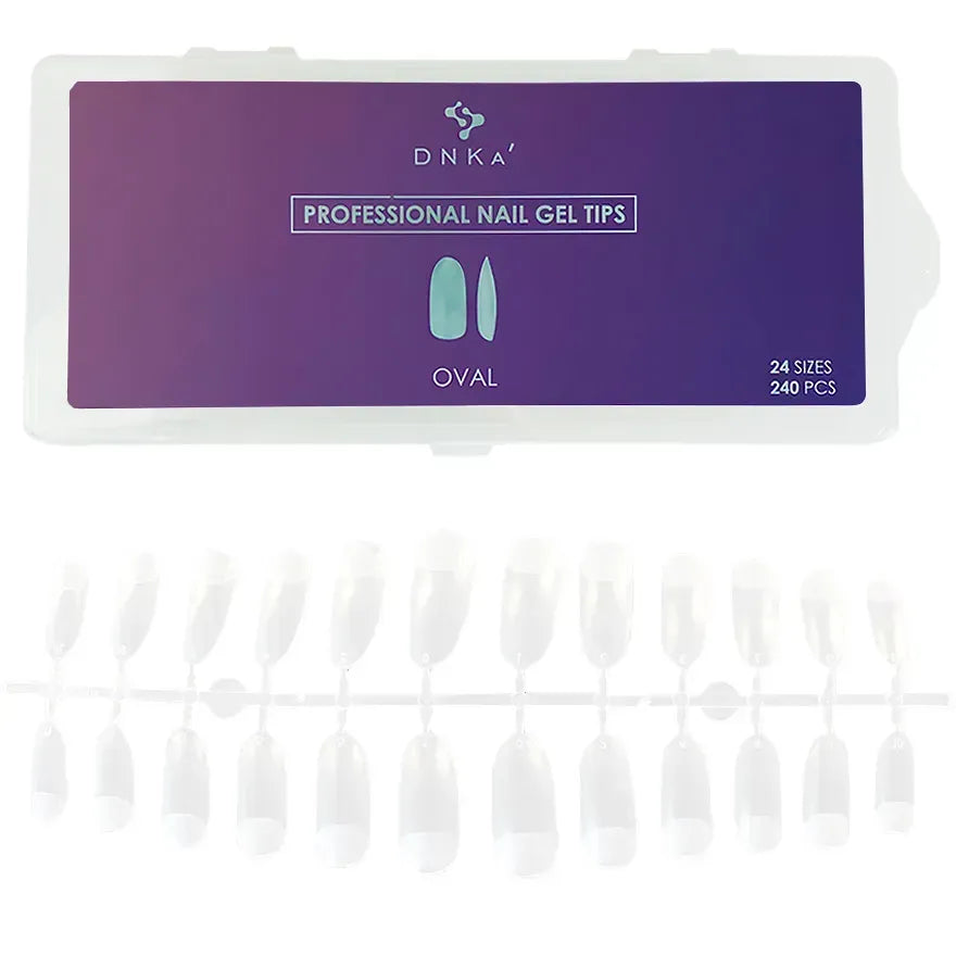 Professional Nail Gel Tips Oval, 240pcs - All Pro Beauty
