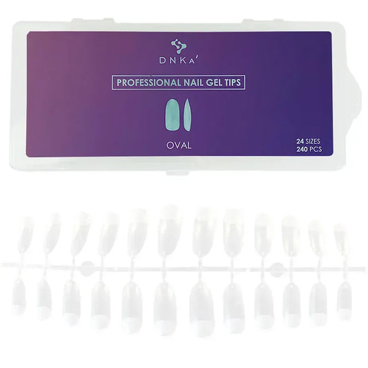 Professional Nail Gel Tips Oval, 240pcs - All Pro Beauty