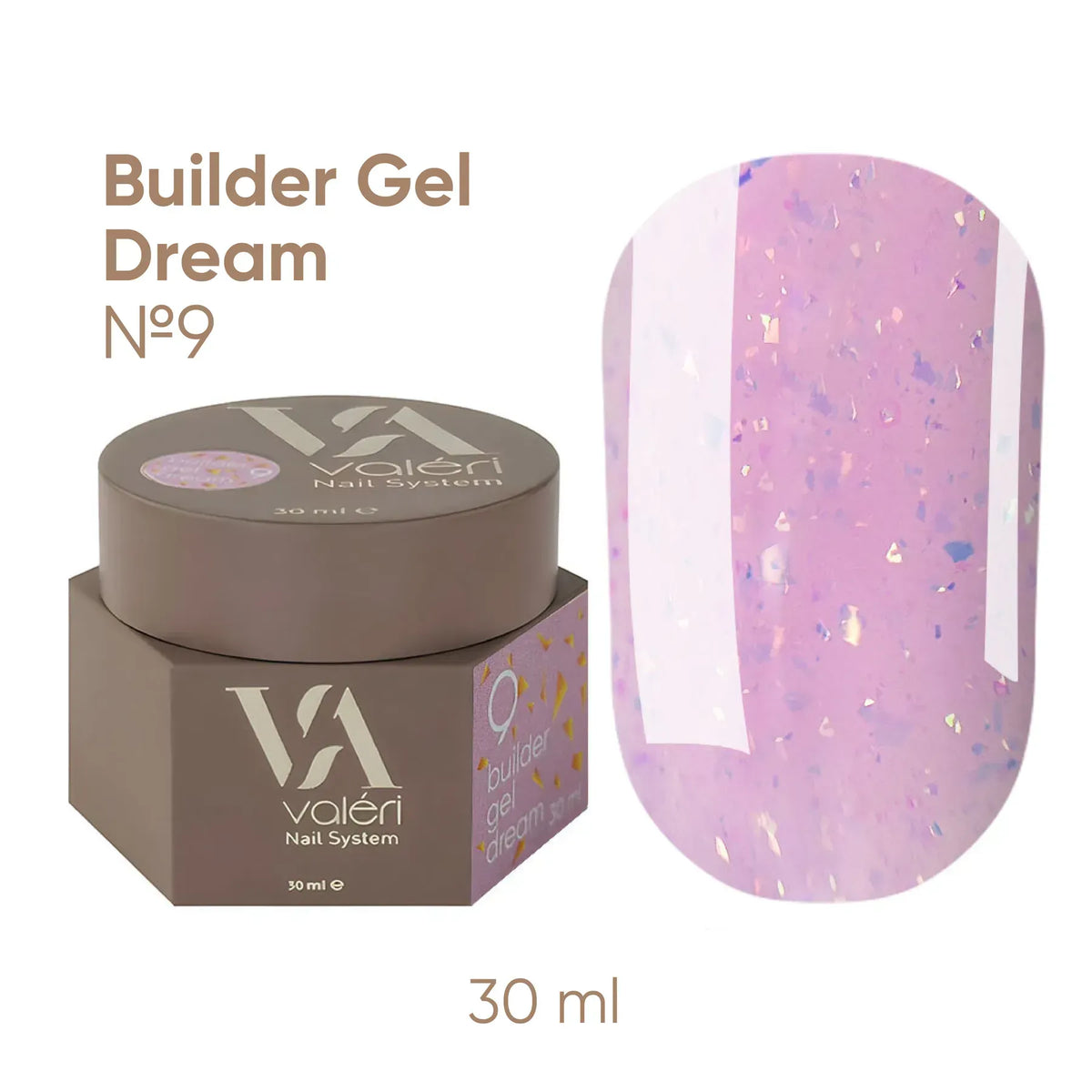 Builder Gel DREAM COLLECTION Valeri №09 30ml - All Pro Beauty