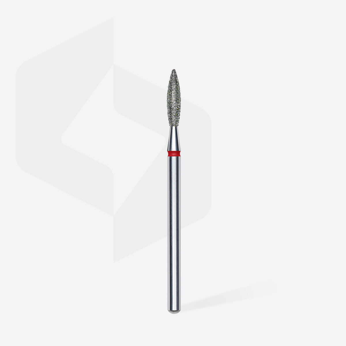 STALEKS Diamond nail drill bit flame red EXPERT head diameter 2,3 mm / working part 10 mm - All Pro Beauty