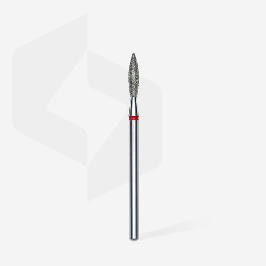 STALEKS Diamond nail drill bit flame red EXPERT head diameter 2,3 mm / working part 10 mm