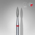 STALEKS Diamond nail drill bit pointed flame red EXPERT head diameter 2,1 mm / working part 8 mm - All Pro Beauty