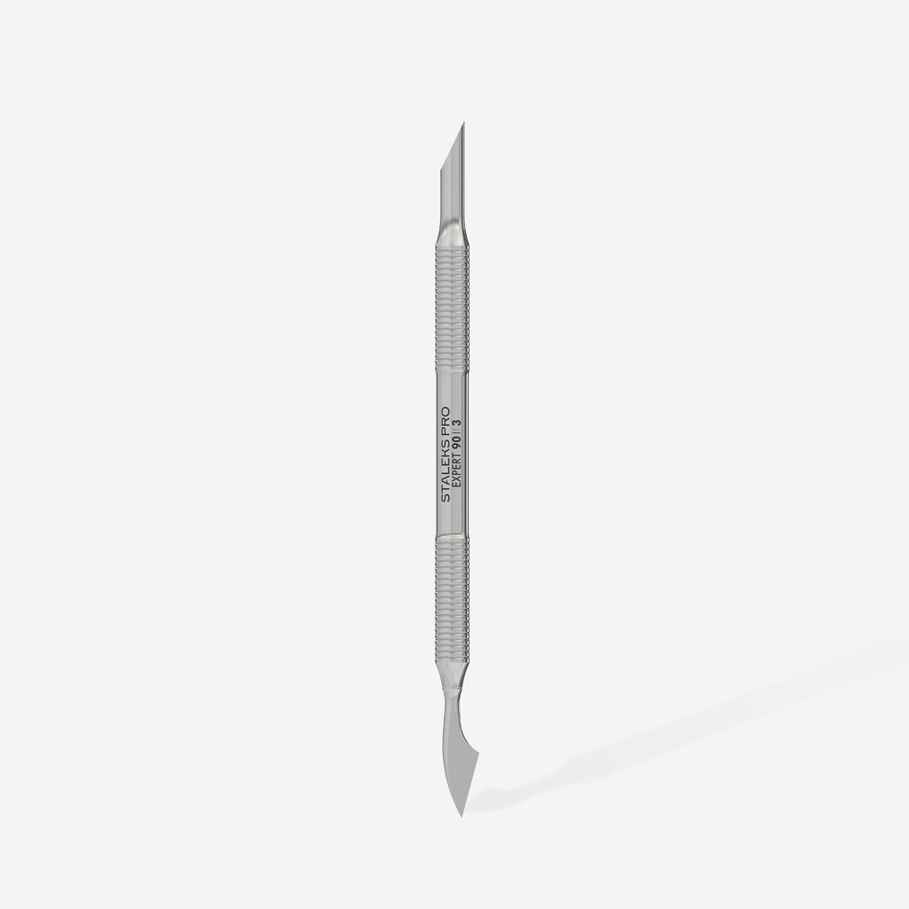 STALEKS  Manicure pusher EXPERT 90 TYPE 3 PE-90/3 (beveled pusher and cleaner) - All Pro Beauty