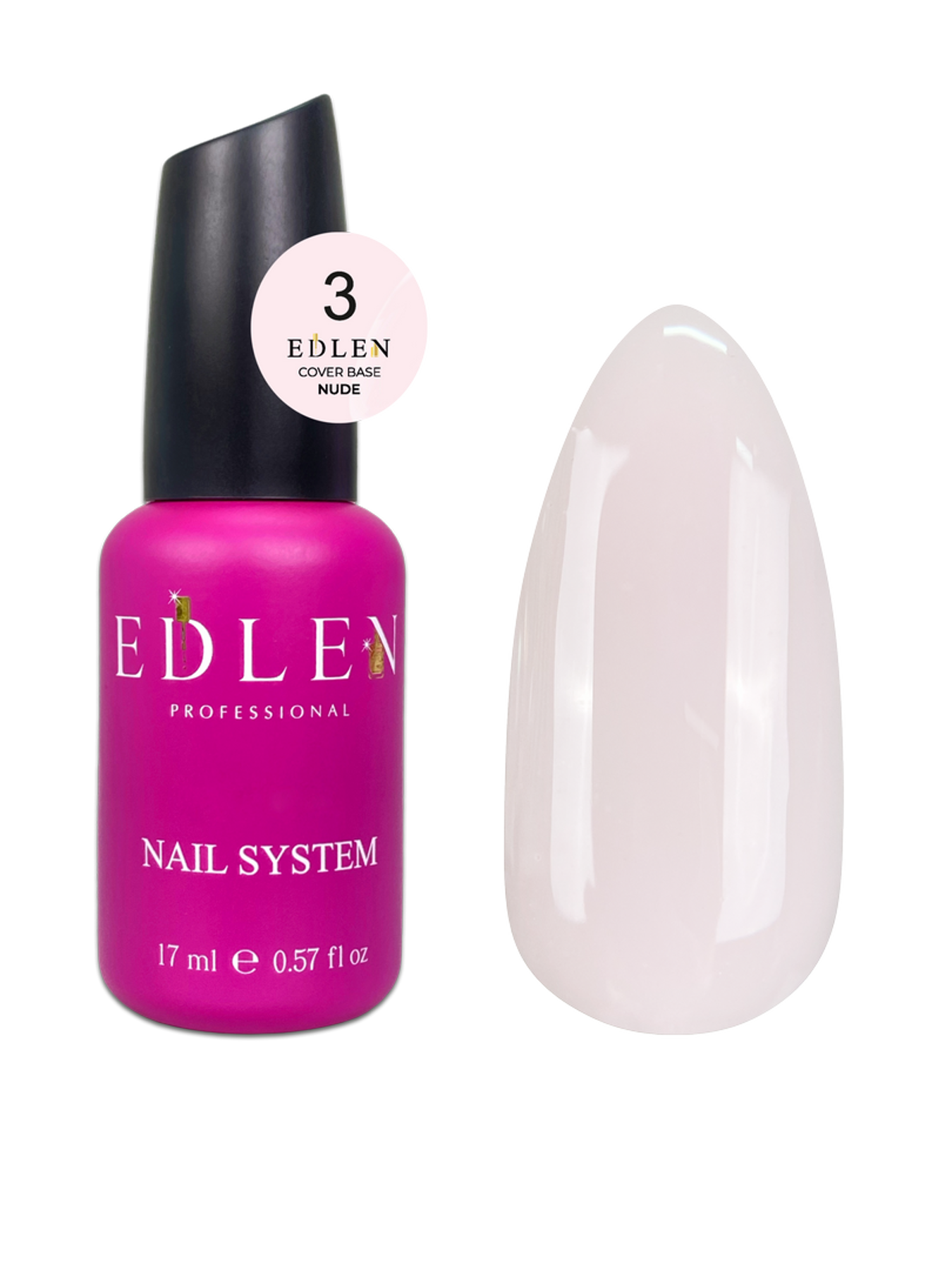 Cover base Nude Edlen №03 17ml - All Pro Beauty
