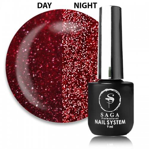 Saga Professional Fiery Gel-polish No3 burgundy (9ml) - All Pro Beauty