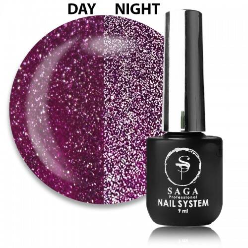 Saga Professional Fiery Gel-polish No10 purple fuchsia (9ml) - All Pro Beauty