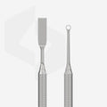 STALEKS Manicure pusher EXPERT 51 TYPE 1 (straight flat and loop pusher) - All Pro Beauty