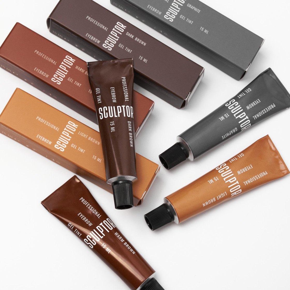 SCULPTOR Dark Brown Eyebrow Gel Color, 15 ml - All Pro Beauty