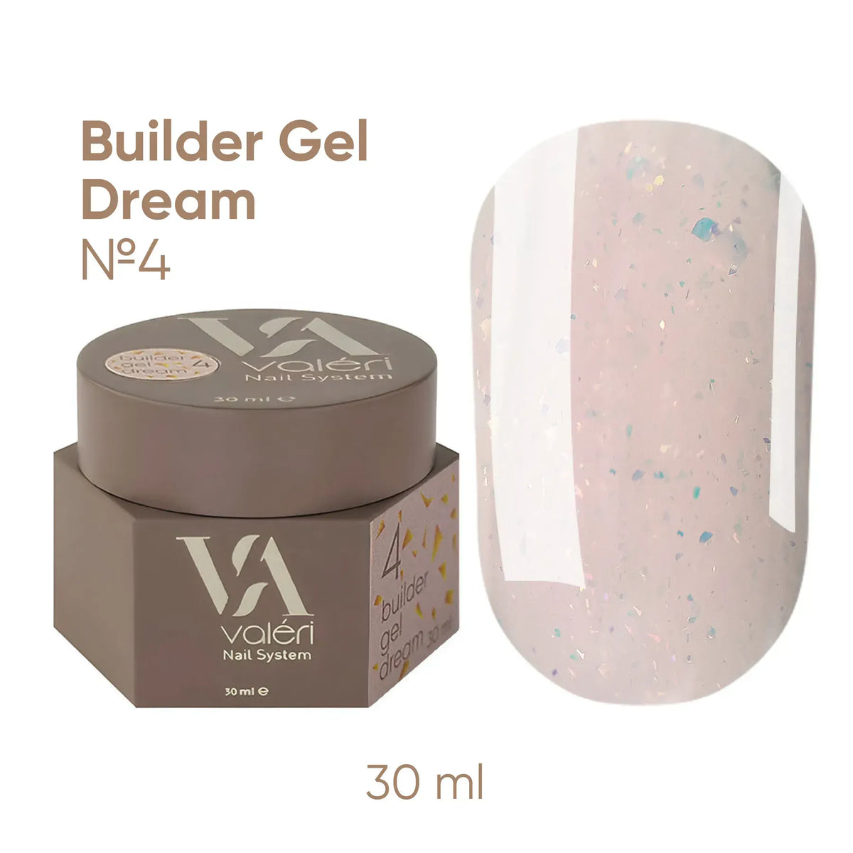 Builder Gel DREAM COLLECTION Valeri №04 30ml - All Pro Beauty