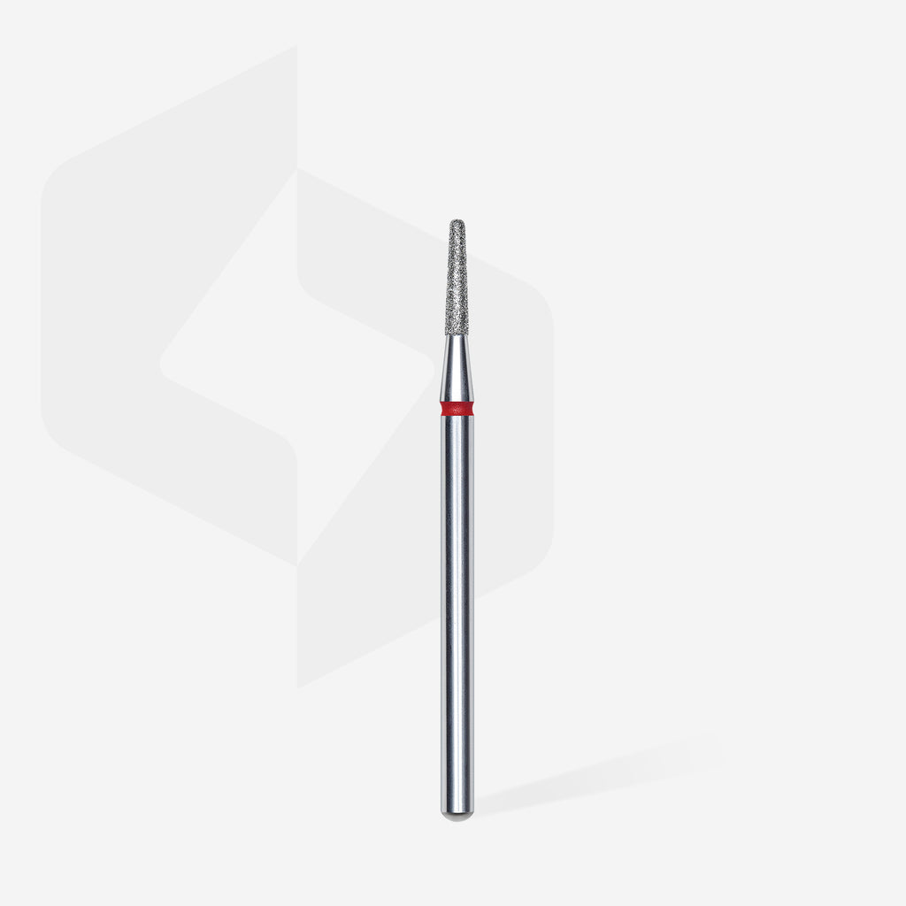 STALEKS Diamond nail drill bit frustum red EXPERT head diameter 1,8 mm / working part 8 mm - All Pro Beauty