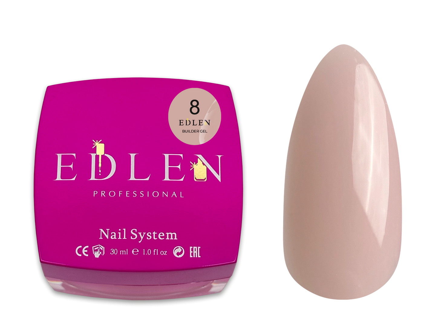 Builder gel Edlen №08 30ml - All Pro Beauty