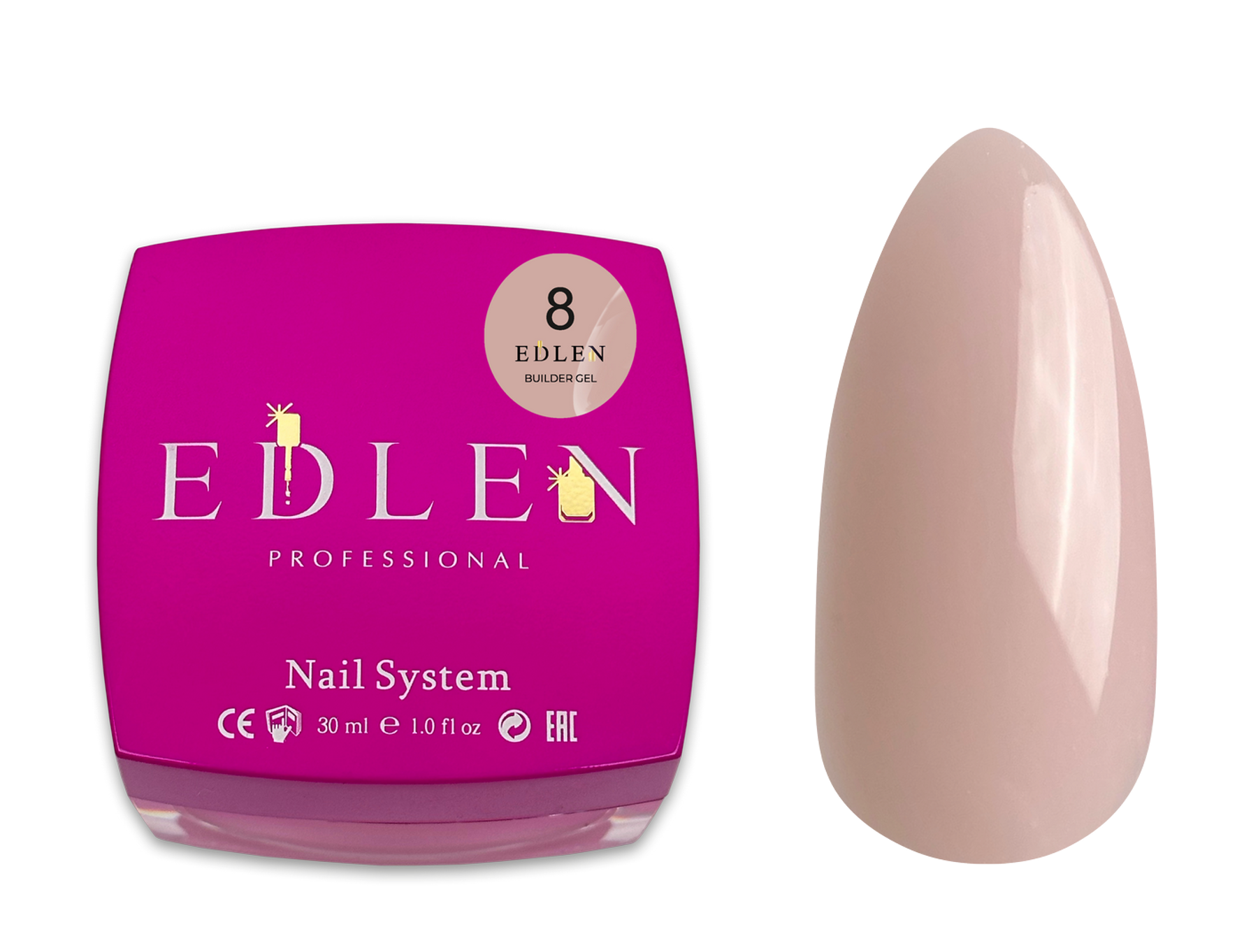 Builder gel Edlen №08 30ml - All Pro Beauty