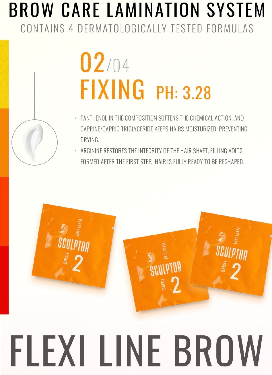 SCULPTOR FLEXI LINE BROW FIXING eyebrow fixing product No. 2, 1.5 ml,