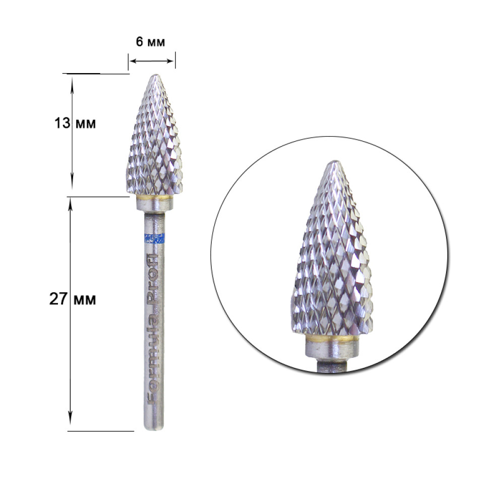 Formula Profi sharp corn nail drill bit blue - All Pro Beauty