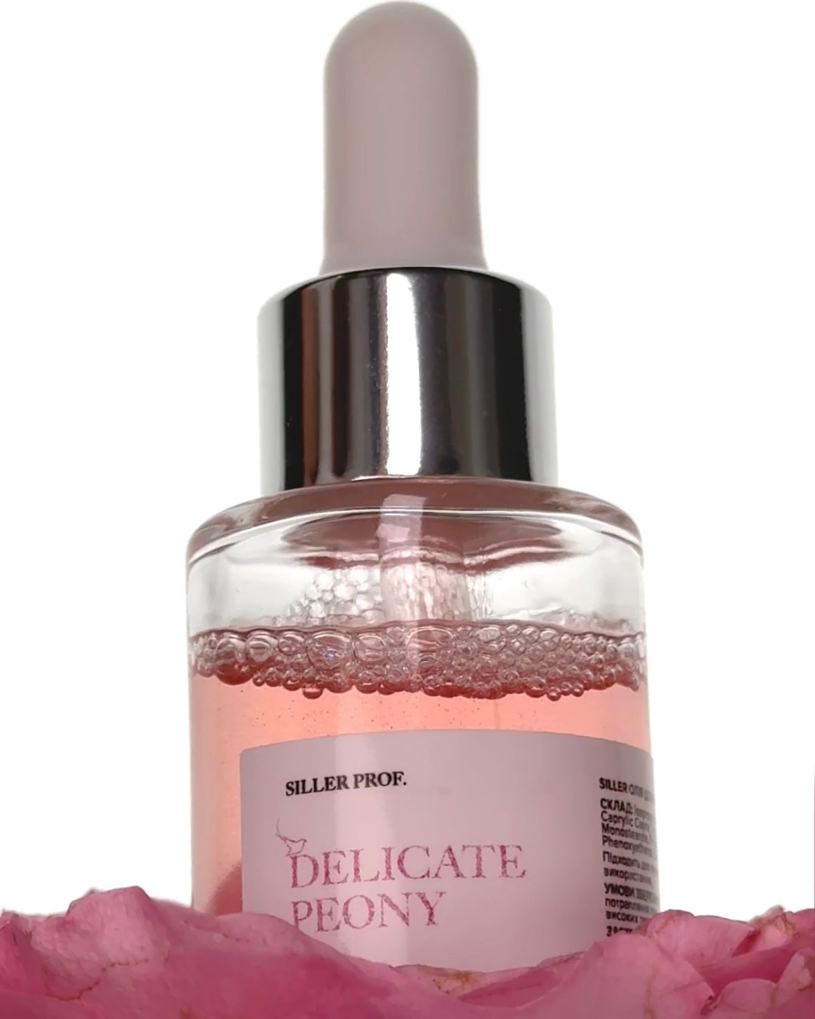 Dry Cuticle Oil Delicate Peony Siller, 30 ml (glass bottle with pipette) - All Pro Beauty