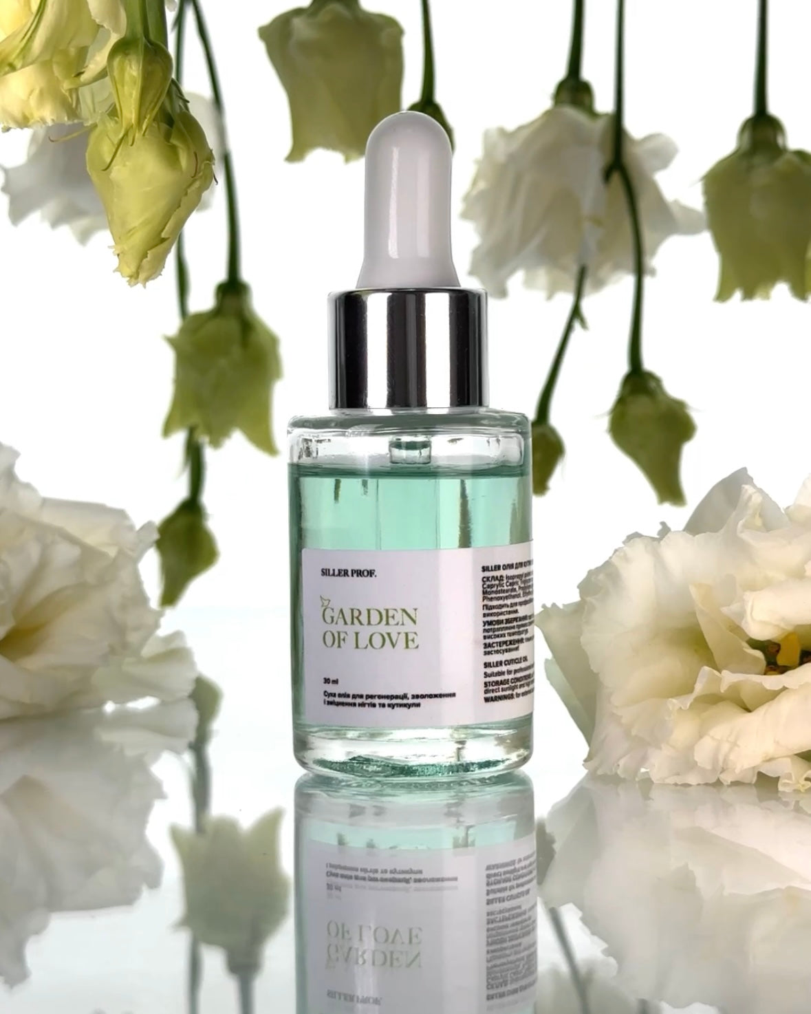 Dry Cuticle Oil Garden of love Siller, 30 ml (glass bottle with pipette) - All Pro Beauty