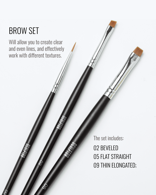SCULPTOR BROW BRUSH SET (3pcs)