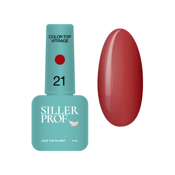 Siller Color Top Vitrage №21, 8ml - All Pro Beauty