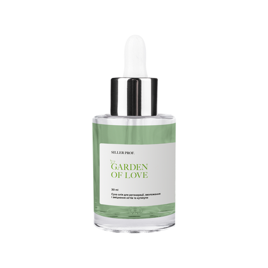 Dry Cuticle Oil Garden of love Siller, 30 ml (glass bottle with pipette) - All Pro Beauty