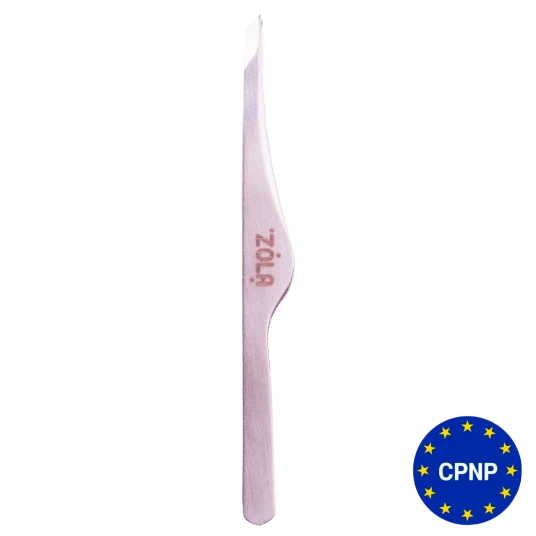 ZOLA Color Series Professional beveled tweezers for eyebrows SILVER - All Pro Beauty