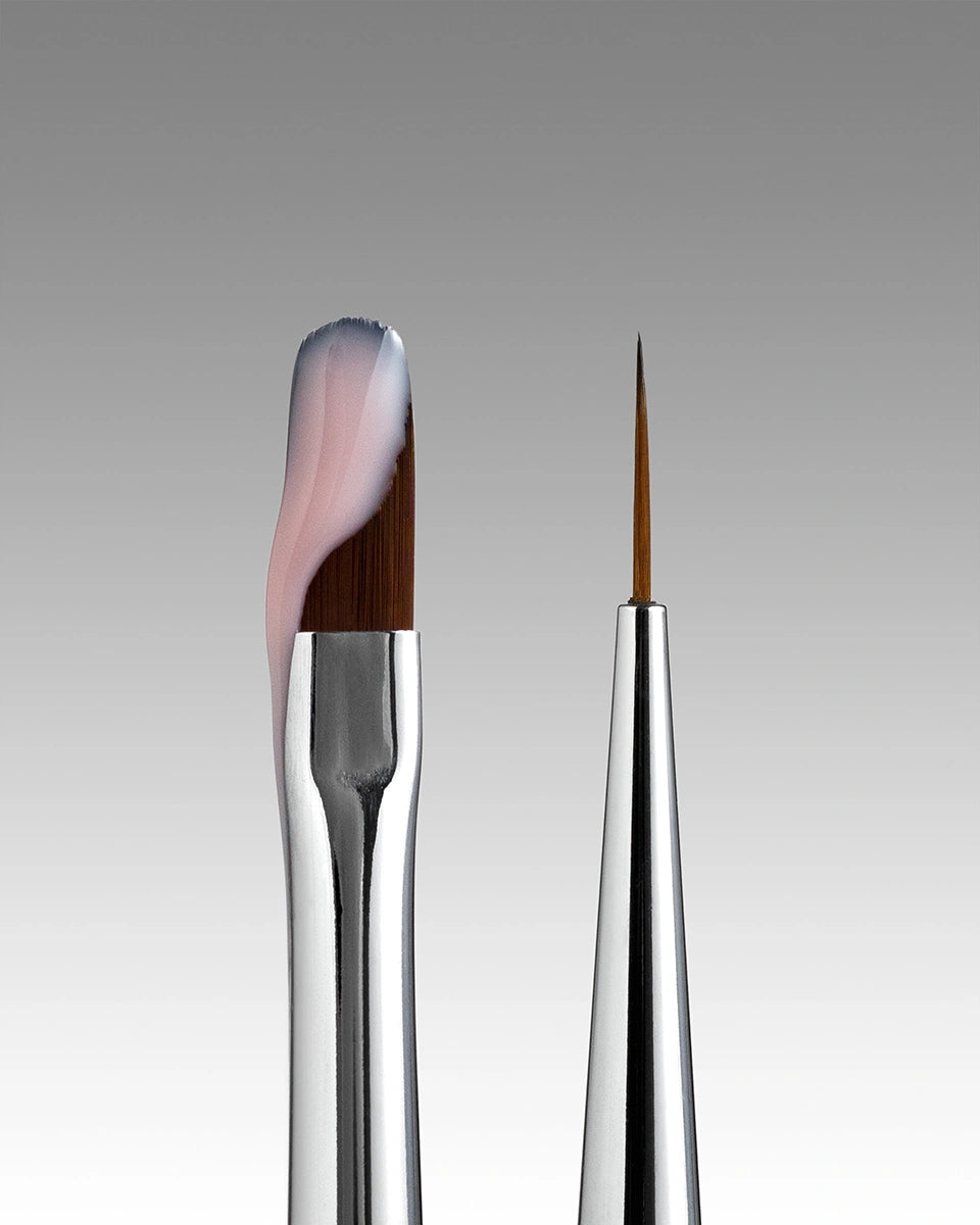 DARK Double-sided brush (liner 10 mm rounded gel 12 mm) (updated design) - All Pro Beauty