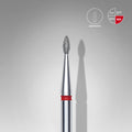STALEKS Diamond nail drill bit drop red EXPERT head diameter 1,6 mm / working part 4 mm