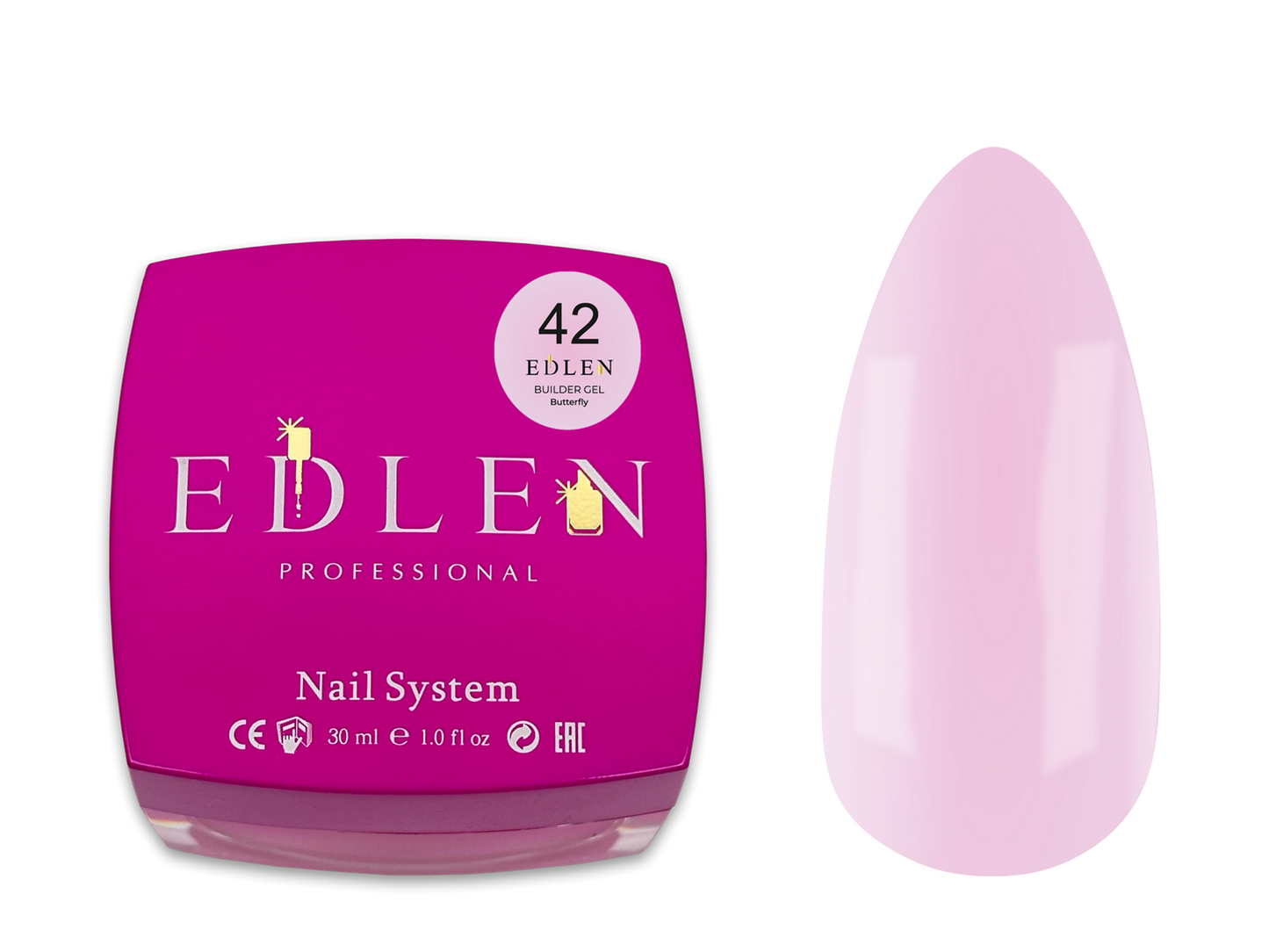 Builder gel Butterfly Edlen №42 30ml - All Pro Beauty