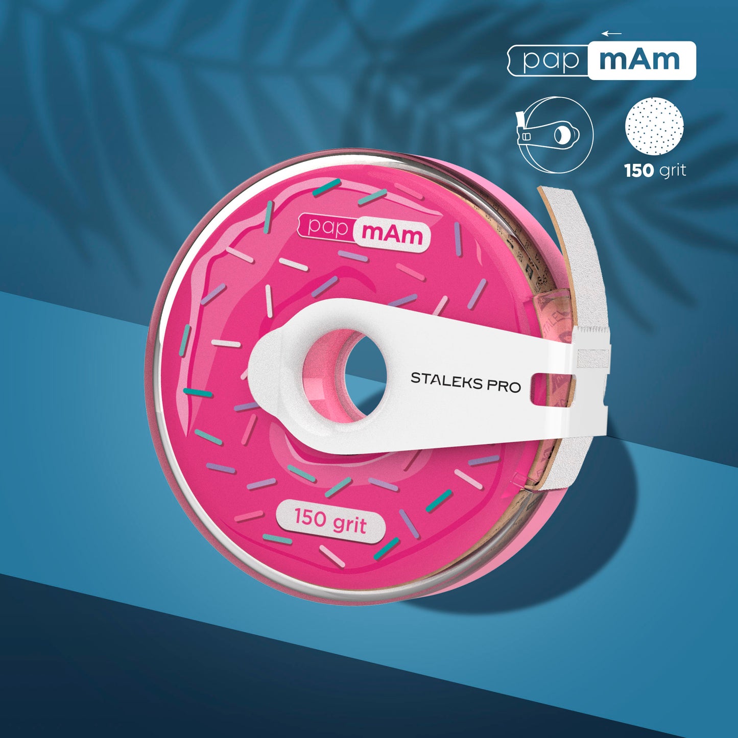 STALEKS Disposable white abrasive tape papmAm EXPERT in a plastic case (ATC-150,180,240grit)