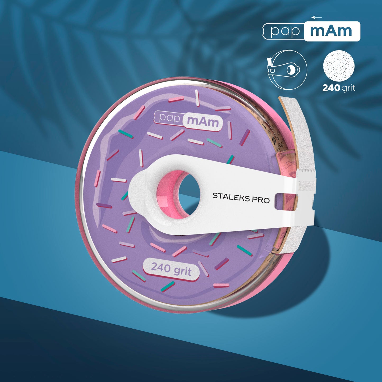 STALEKS Disposable white abrasive tape papmAm EXPERT in a plastic case (ATC-150,180,240grit)