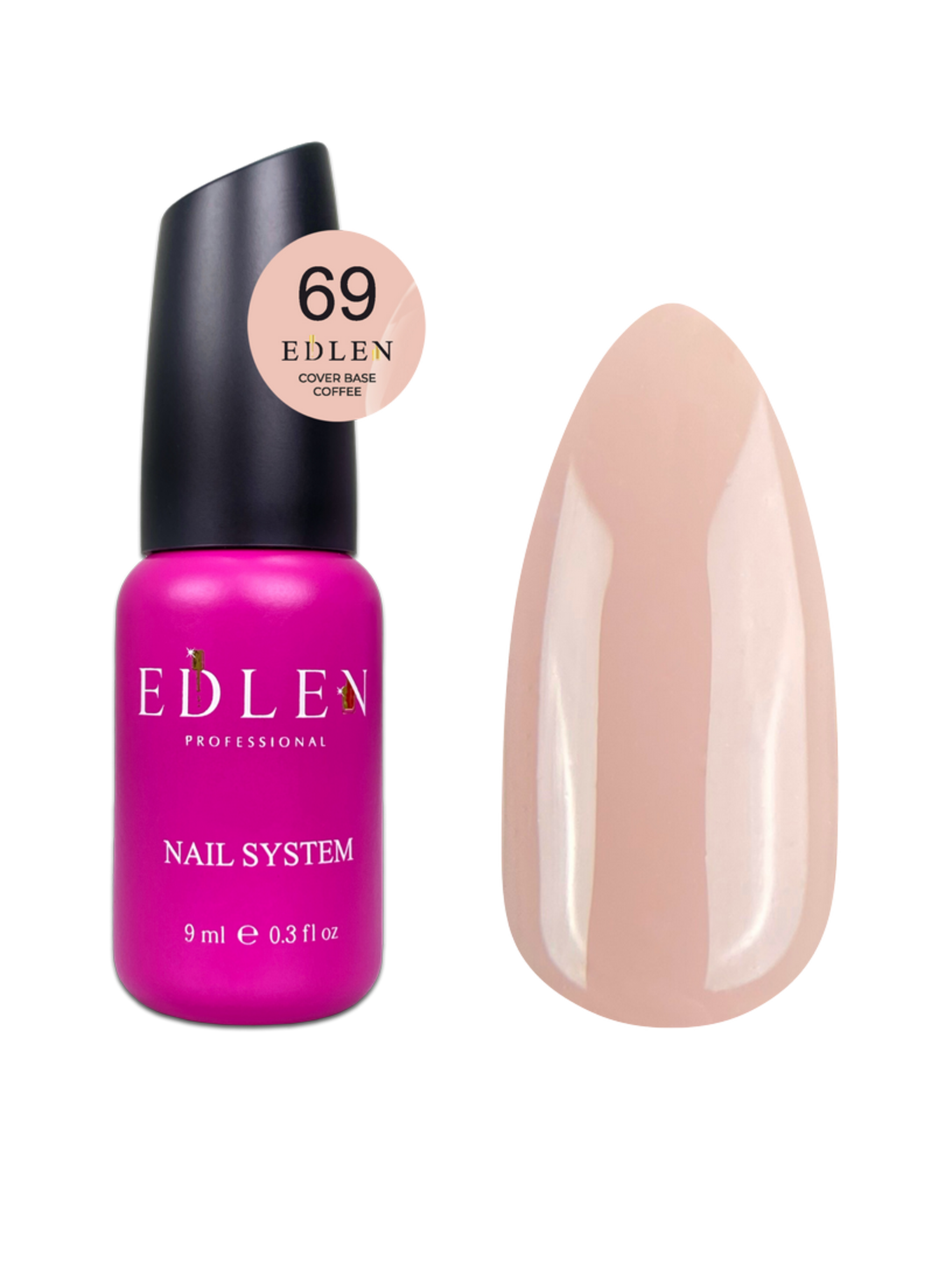 Cover base Coffee Edlen №69 9ml - All Pro Beauty
